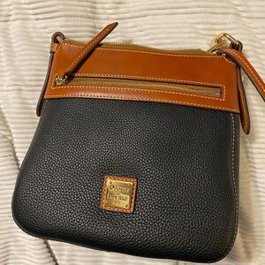 Dooney & Bourke Black and Brown Crossbody Bag
